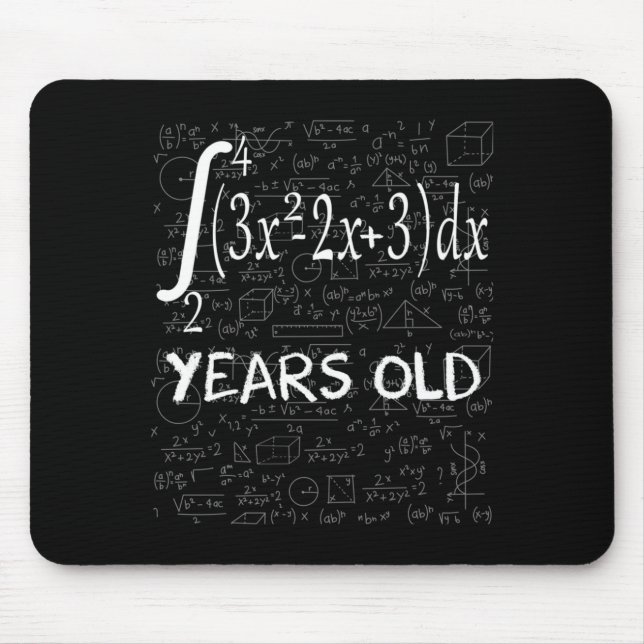 Funny Math Geek 50 Years Old 50th Birthday Integra Mouse Pad (Front)