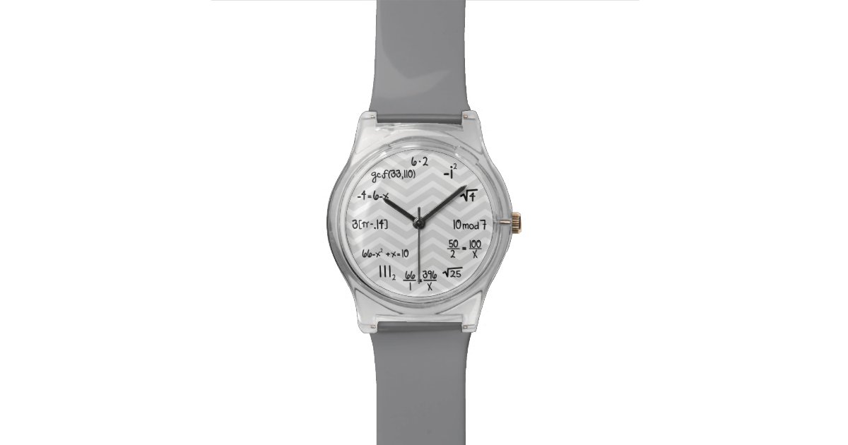 Funny Math Geek Equation Watch With Chevron Zazzle