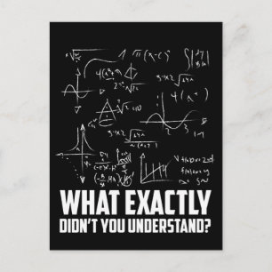 Funny Math Geek Physics Science Joke Postcard