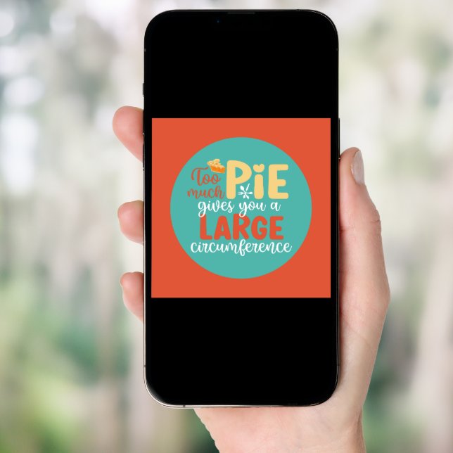 Funny Math Geek Pie Pun Retro Kitchen Typography Poster (Front Digital)