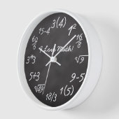 Funny Math Geek Wall Clock (Angle)