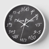 Funny Math Geek Wall Clock (Front)