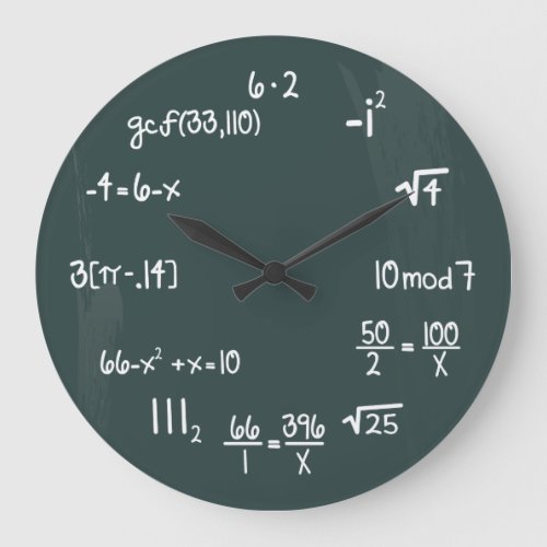 Funny Math Genius Geek Large Clock