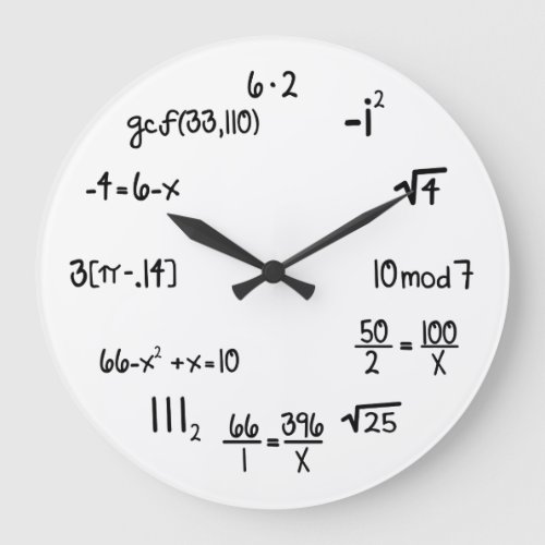 Funny Math Genius Geek Large Clock