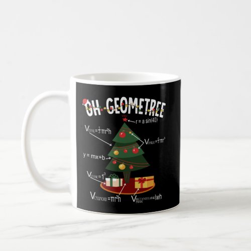 Funny Math Geometree Christmas Tree Geometry Teach Coffee Mug