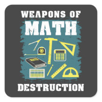 Funny Math Gifts Square Sticker Funny Math Gifts Square Sticker