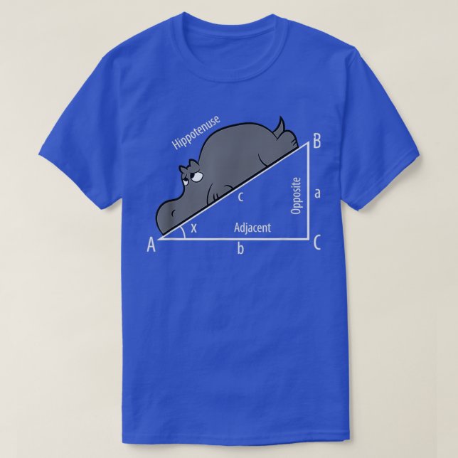 Funny Math Humor Hippotenuse Hypotenuse Funny T-Shirt (Design Front)