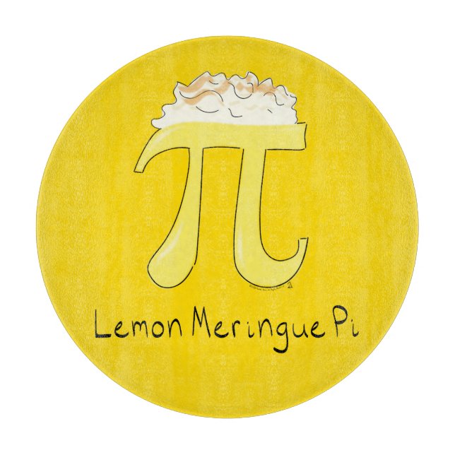 Funny Math Humor Lemon Pi Symbol Cutting Board (Front)