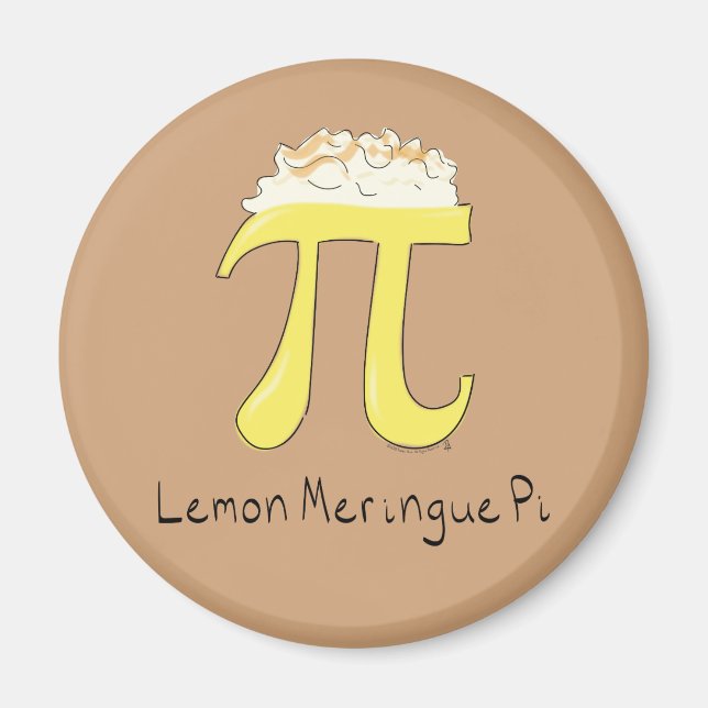 Funny Math Humor Lemon Pi Symbol Magnet (Front)