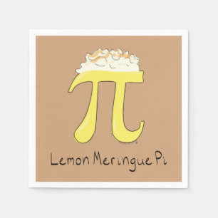 Funny Math Humor Lemon Pi Symbol Napkins