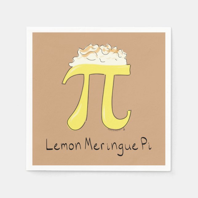 Funny Math Humor Lemon Pi Symbol Napkins (Front)