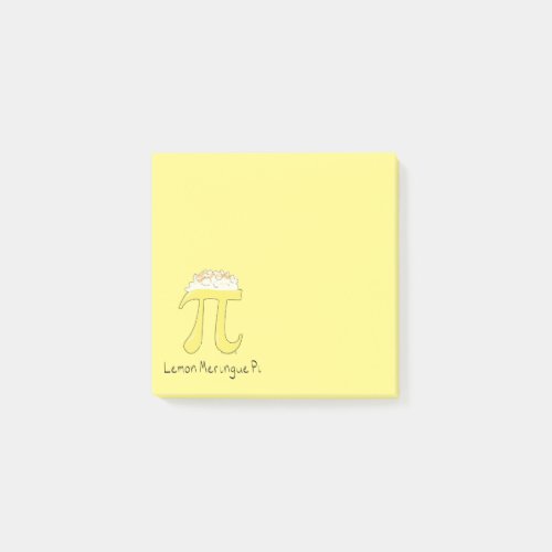 Funny Math Humor Lemon Pi Symbol Post_it Notes