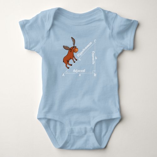 Funny Math Hypotemoose Geometry Moose Joke Pun Baby Bodysuit