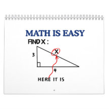 Funny Math Is Easy Find X Calendar – Math Teacher