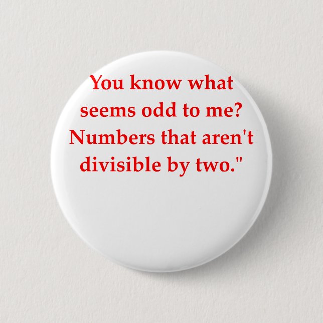 funny math joke button (Front)