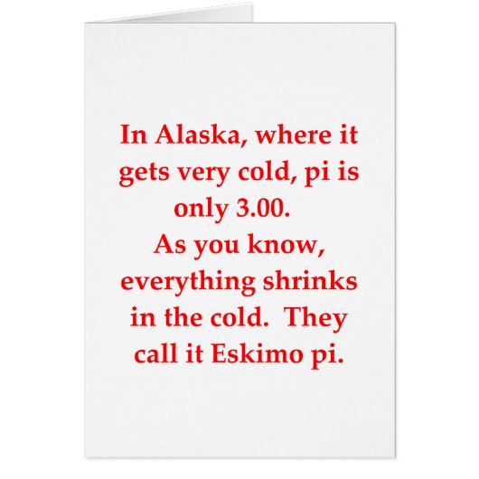funny math joke cards (Front)