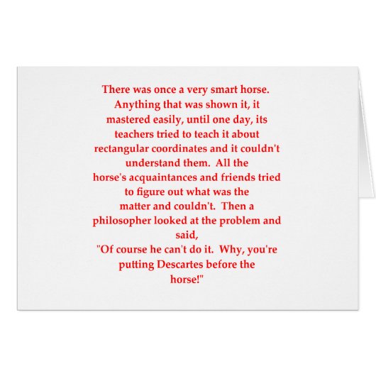 funny math joke cards (Front Horizontal)