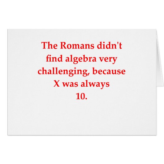 funny math joke cards (Front Horizontal)