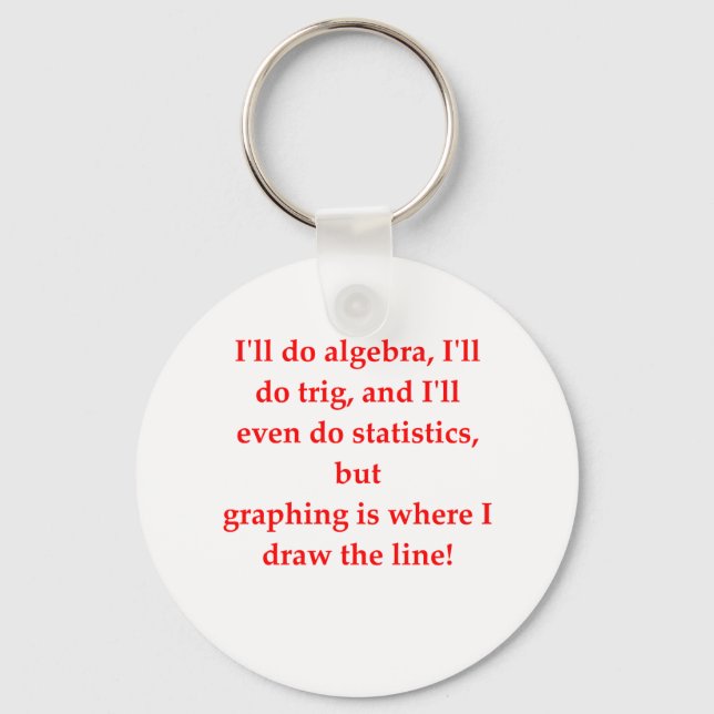 funny math joke keychain (Front)