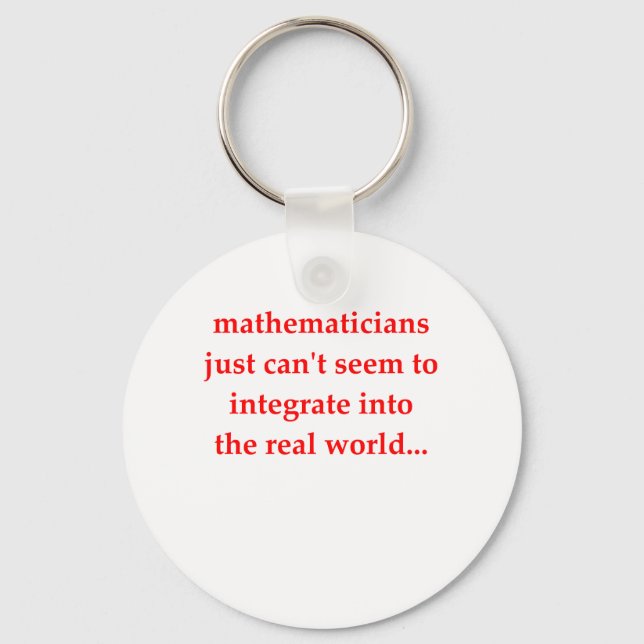 funny math joke keychain (Front)