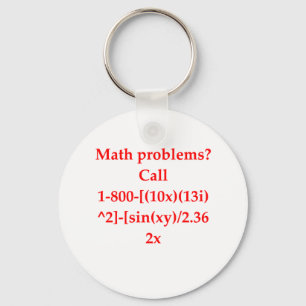 funny math joke keychain