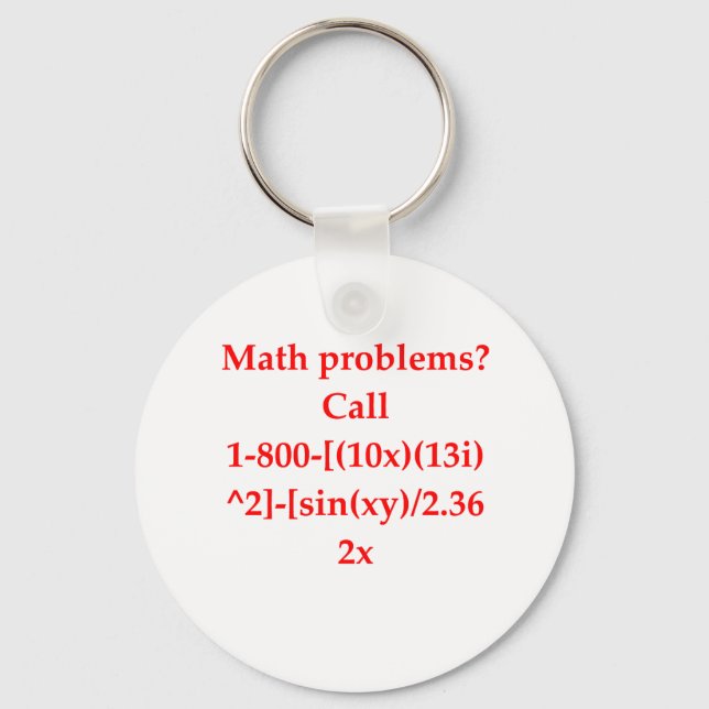 funny math joke keychain (Front)