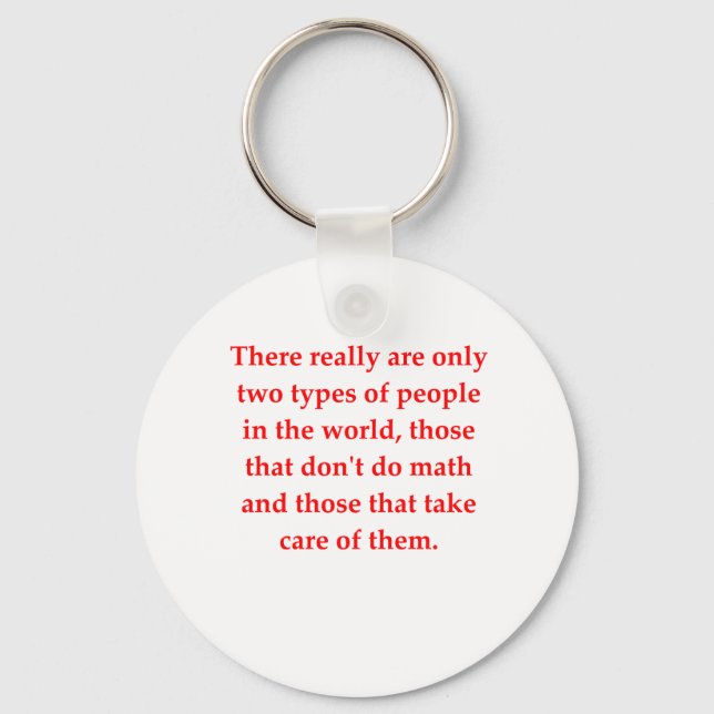 funny math joke keychain (Front)