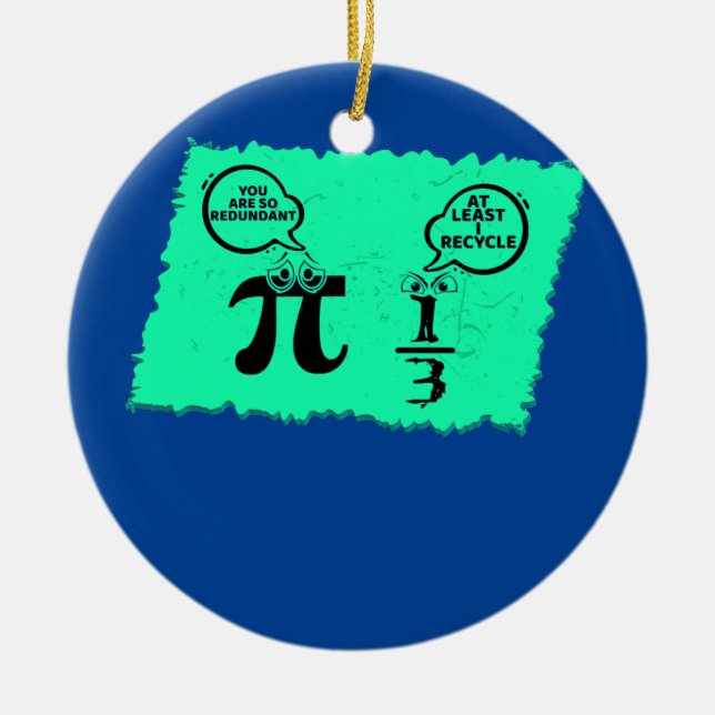 Funny Math Joke Mathematics Math Humor Student Ceramic Ornament (Front)