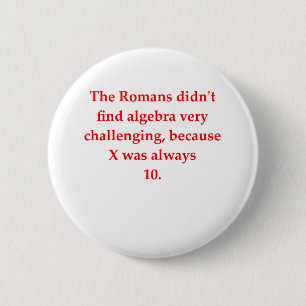 funny math joke pinback button