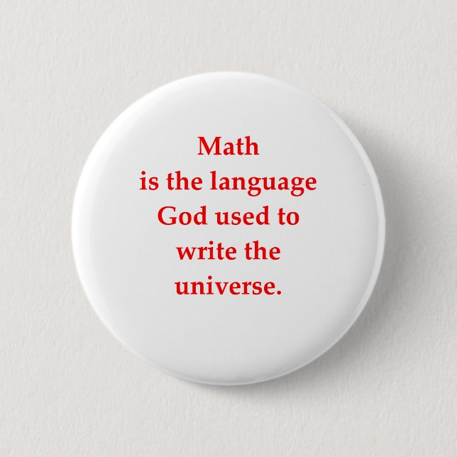 funny math joke pinback button (Front)