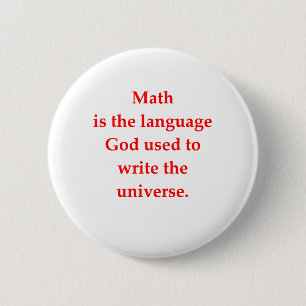 funny math joke pinback button