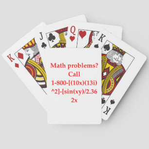 funny math joke poker cards