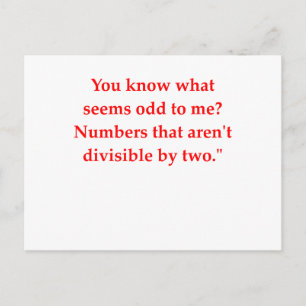 funny math joke postcard