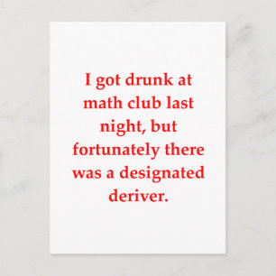 funny math joke postcard