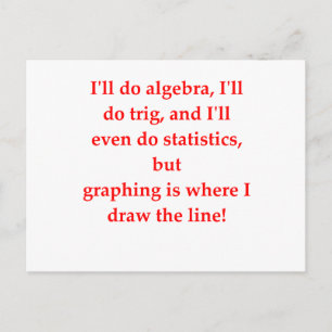 funny math joke postcard