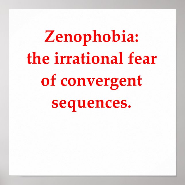 funny math joke poster (Front)