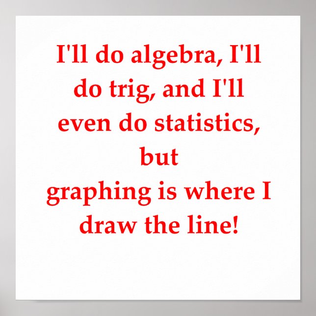 funny math joke poster (Front)