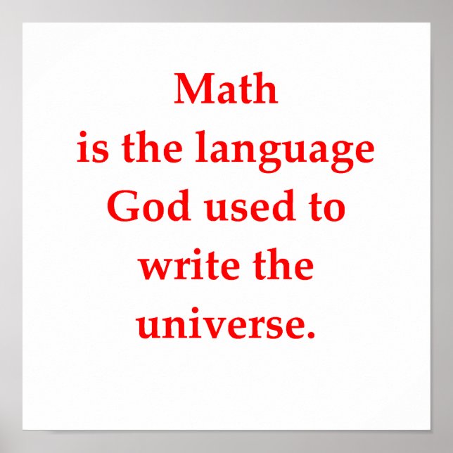 funny math joke poster (Front)
