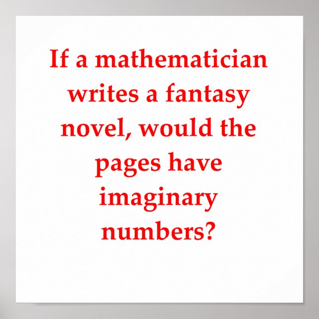 funny math joke poster (Front)