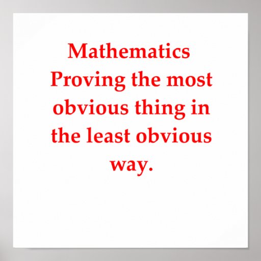 funny math joke poster | Zazzle