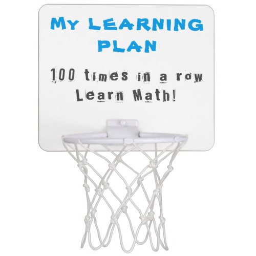 Funny Math Learning Plan Typography Student Mini Basketball Hoop