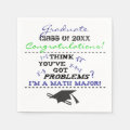 Funny Math Major Graduation Custom Paper Napkins | Zazzle