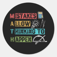 Funny Math. Mistakes Allow Thinking To Happen