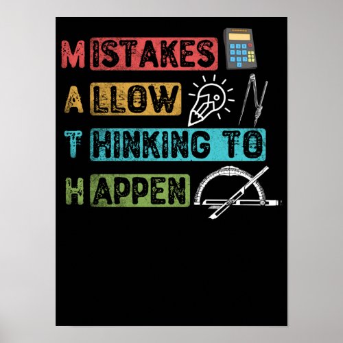 Funny Math Mistakes Allow Thinking To Happen Poster