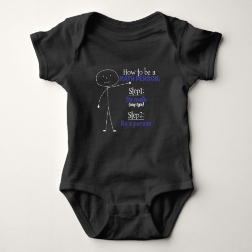 Funny Math Person Mathematics Teacher Educator Baby Bodysuit