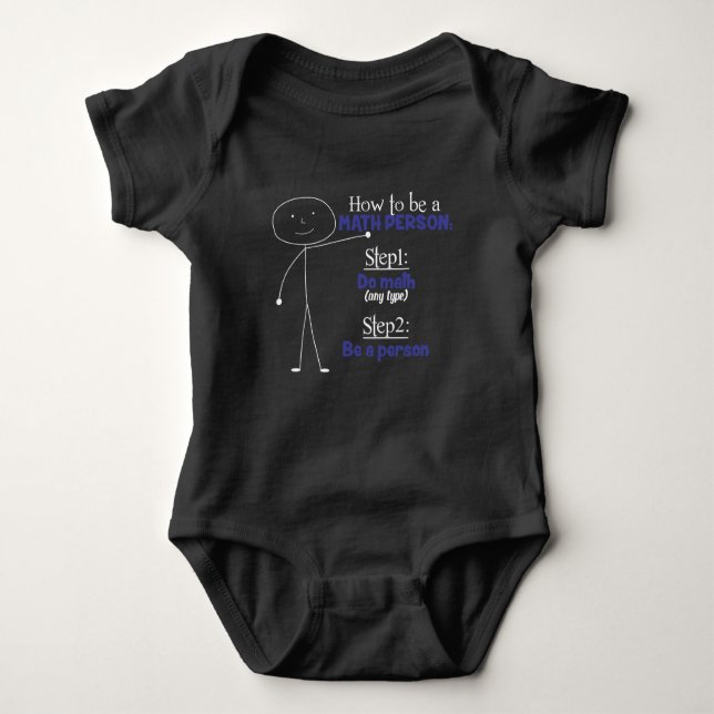 Funny Math Person Mathematics Teacher Educator Baby Bodysuit (Front)