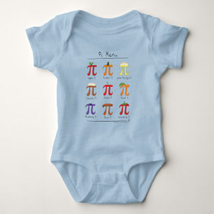 Funny Math Pi Day Menu Baby Bodysuit