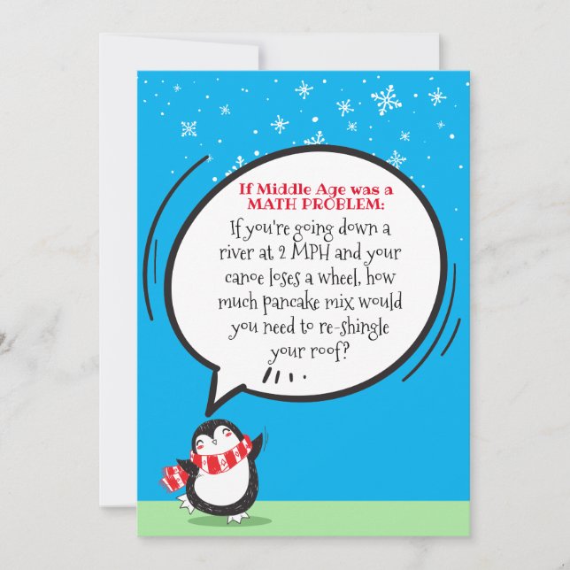 Funny Math Problem 50th Birthday (Front)