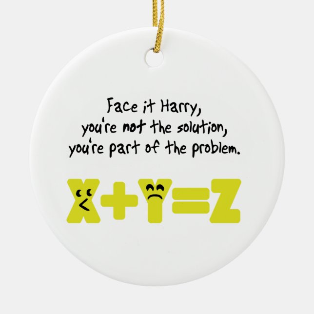 Funny Math Problem Ceramic Ornament (Front)