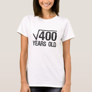 Funny Math Problem Square Root of 400 Equal 20th T-Shirt